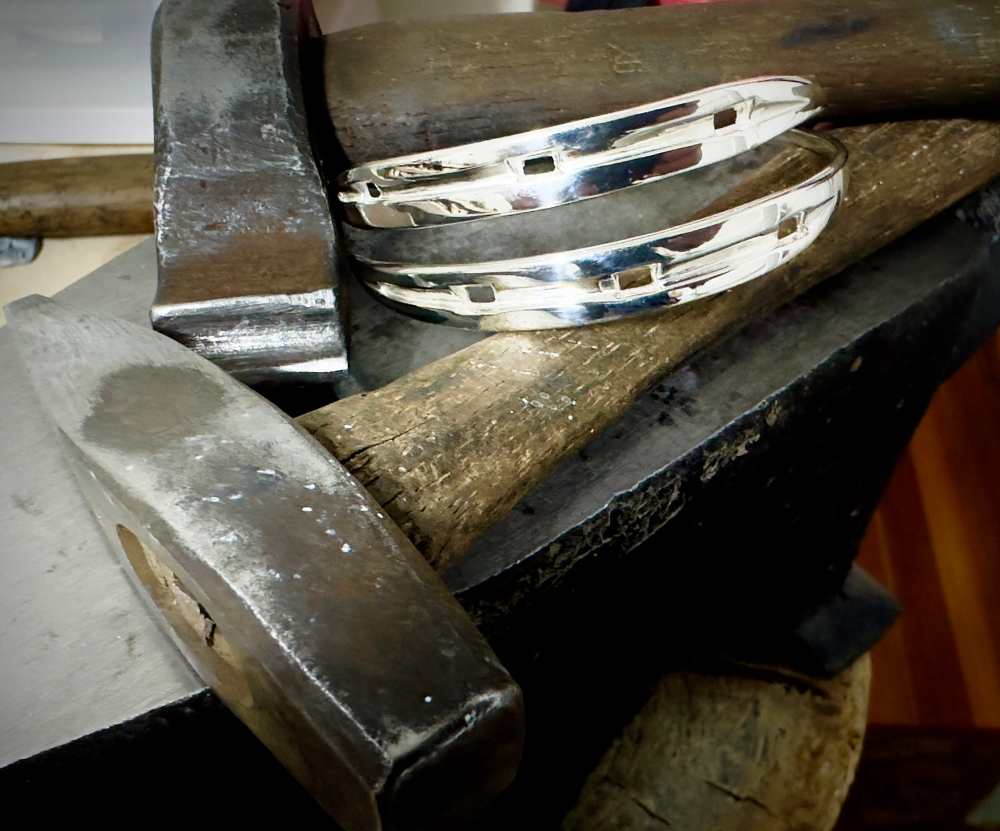 Hand forged Horseshoe Bangle