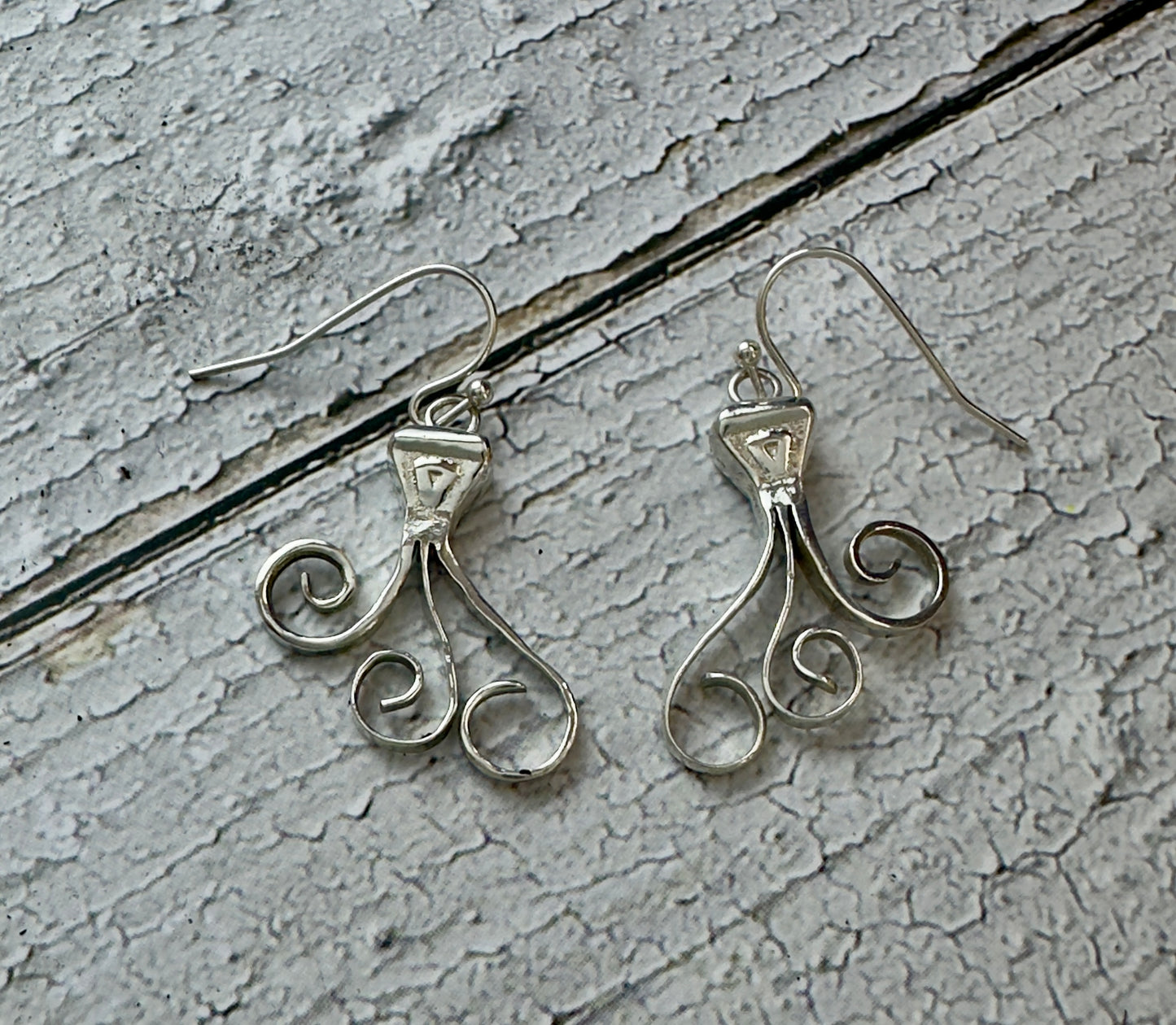 Curly Nail Dangle Earrings