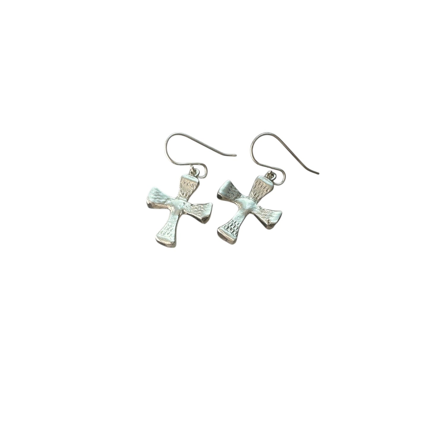 Nail Cross Dangle Earrings