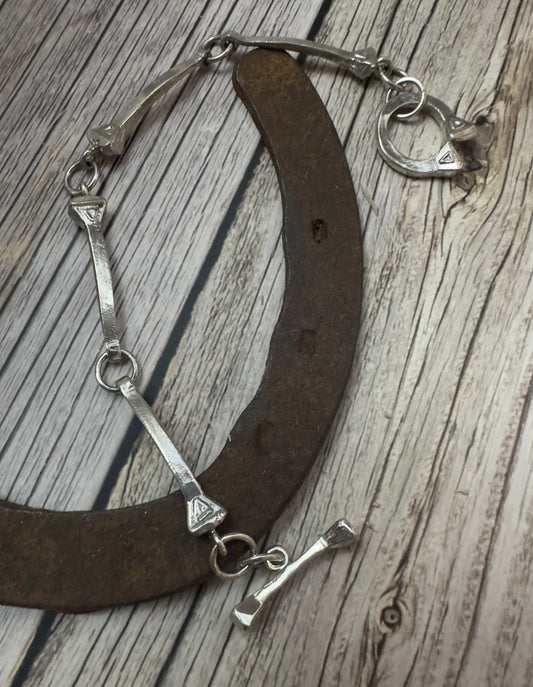 Horseshoe Nail Link Bracelet