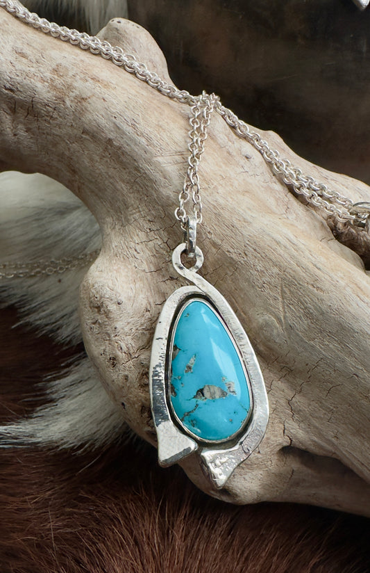 Double Nail Turquoise Pendant