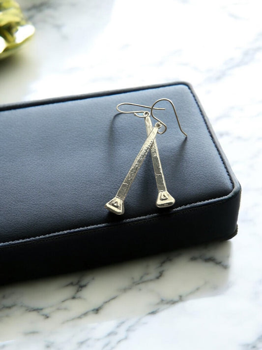 Nail Drop earrings-Long